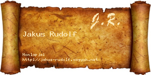 Jakus Rudolf névjegykártya
