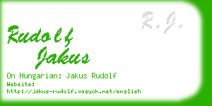 rudolf jakus business card